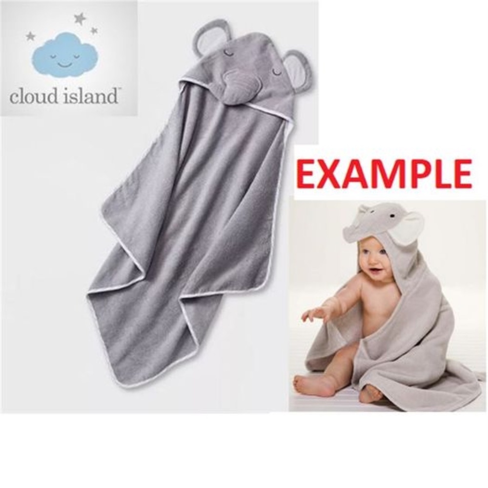 Infant Hooded Towel - Elephant - 30"x30"
